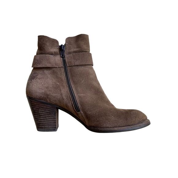 Paul Green Dallas Earth Suede‎ Ankle Bootie Brown Size 5.5 US 8 - Picture 3 of 12